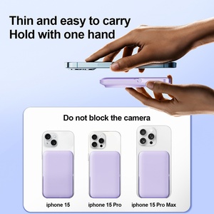 Batería Externa Magnética Inalámbrica Ultra Delgada de Metal Personalizada de 10000 mAh con Soporte, Cargador Inalámbrico para iPhone 12 13 14 15 - Product Image 4