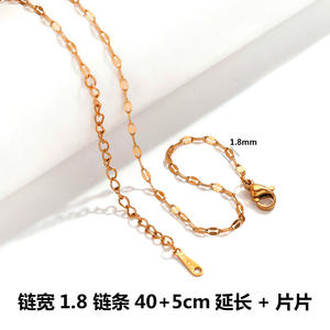 Yeni varış Diy paslanmaz çelik takı aksesuar 40 + 5cm uzatma kolye kutusu yılan dudak çapraz zincir - Product Image 5