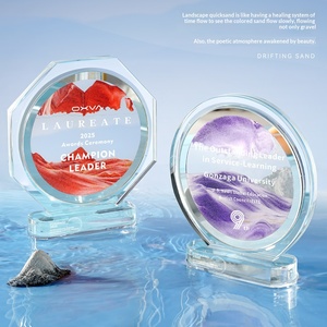 Trofeo <span class=keywords><strong>de</strong></span> Arena Fluida <span class=keywords><strong>con</strong></span> Paisaje Chino <span class=keywords><strong>de</strong></span> Lujo |   Premio <span class=keywords><strong>de</strong></span> Arte Zen Hecho a Mano para Jubilación Ejecutiva y Excelencia Corporativa - Product Image 1