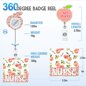 Distintivo per infermiere in acrilico glitterato con Badge orizzontale o verticale regalo per Badge per operatore sanitario - Product Image 4