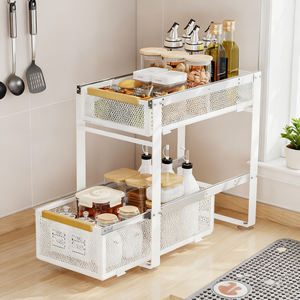 Tùy Chỉnh Thép Carbon Nặng Bụi Trượt Lưu Trữ Nhà Bếp Kệ Cho Tủ Tổ Chức - Product Image 4