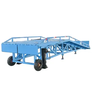 Hydraulic Mobile Container Load Ramp Price Work Lift Pipe Rail Trolley Materials Cargo Platform For Loading And Unloading Steel