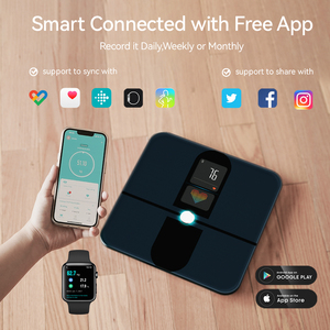 Balance de composition corporelle numérique colorée, analyseur intelligent de l'IMC Bluetooth, mesure du poids et de la graisse, alimentée par batterie, pour une utilisation en salle de bain, capacité maximale de 180 kg - Product Image 5