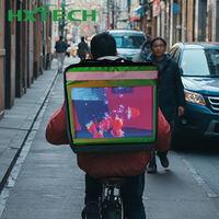 Mochila de entrega de alimentos LED HXTECH con GPS y panel de pantalla LED controlado por Wifi Aplicación al aire libre Función SDK