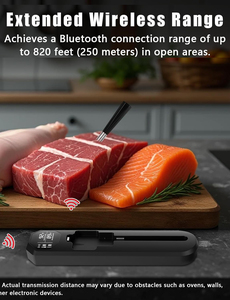 Smart <b>Wireless</b> Meat Thermometer with Ultra-Thin Probes Digital Food Thermometer for Remote Monitoring of BBQ Grill Oven - Product Image 5