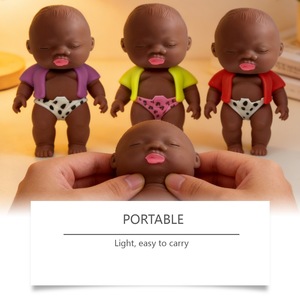 Nouvelle poupée Ugly Doll musicale à pincer, créative, anti-stress, jouet musical à pincer, poupée bébé noire mignonne et moelleuse à rebond lent, Lala Le Palm Doll - Product Image 3