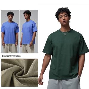 AR005 High Quality 305 Grams Cotton Drop Shoulder Oversized t <b>Shirt</b> Custom Printing Heavyweight <b>Men's</b> T-<b>shirts</b> - Product Image 3