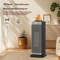 Chauffage Électrique Vertical Transfrontalier pour la Maison, Chauffage Rapide, Simulation de Flamme, Humidificateur, 1500-2000W