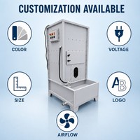 Système de collecte de poussière à cyclone d'eau en acier au carbone industriel, haute efficacité, épurateur humide robuste pour le contrôle de la poussière