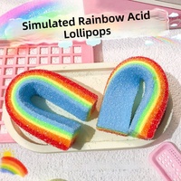 Bonbons gélifiés colorés arc-en-ciel explosifs, jouet de décompression à pétrir, bonbons mous de haute qualité