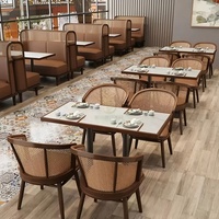Ensemble de table et chaises de salle à manger professionnel OEM ODM, design moderne et luxueux, pour les restaurants, cafétérias, hôtels et salles de restauration.