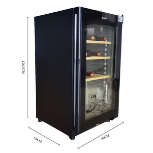 Mini-réfrigérateur Unitech 168L à porte vitrée, pour bière et boissons, température unique, noir, 4 étagères - Product Image 2