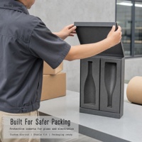 Insert en mousse EVA personnalisé pour l'emballage de bouteilles en verre, coussin protecteur pour boîte cadeau de bouteilles fragiles, expédition