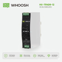 Série d'alimentations économiques fines pour rail DIN WHOOSH NDR 75W 120W 240W 480W 12V 24V 48V pour l'automatisation industrielle