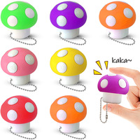 Porte-clés tendance en forme de champignon imprimé en 3D, bouton anti-stress pour clavier mécanique