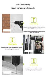 สว่านกระแทกไร้สาย WU131X 12V 10 มม. ลิเธียม คาร์บอนฟรี ความเร็วคู่ ประสิทธิภาพสูง สำหรับงานเจาะมือ - Product Image 2