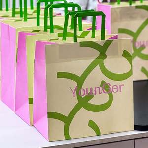 Sacs en papier kraft personnalisés pour emporter, emballage pour café, sacs en papier kraft, impression personnalisée, sacs en papier pour emporter - Product Image 1