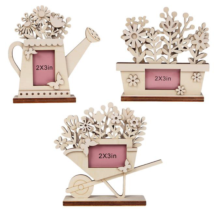 Распродажа, деревянная фоторамка с лазерной резкой на заказ, подставка для цветочного стола, 2*3 дюйма, фоторамка для фото