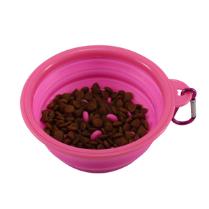 Animal de estimação portátil, cão para viagem ao ar livre e casa, alimentador lento, tigela, silicone dobrável - Product Image 4