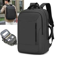 Sac à Bandoulière pour Homme Sac à Dos d'Étudiant d'Affaires Durable Oxford Imperméable Doublure en Polyester Fermeture à Glissière USB pour Travaux Scolaires