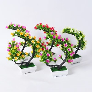 M14 Artificielle Décoration de Maison Croissant <span class=keywords><strong>Trompette</strong></span> En Pot Salon Porche Bonsaï Maître Lait Décoration Plastique Fleur Décorative - Product Image 1