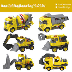 Offre Spéciale : 6 Modèles de Véhicules de Construction à Inertie – Jouets Éducatifs STEAM pour Enfants – Camions d'Ingénierie en Plastique à Friction avec Lumières et Musique - Product Image 2