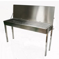 Grand barbecue Commercial au charbon de bois en acier inoxydable avec grilles robustes