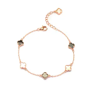 Dr.Jewelry-pulsera de plata de primera ley con forma de mariposa para mujer, brazalete, plata esterlina 18, oro de 18 quilates, doble capa