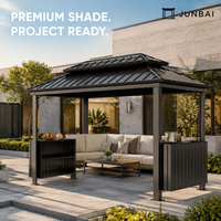 Pergola moderne en aluminium Bld Electric imperméable 12x12 avec toit à lames orientables automatiques et options de personnalisation pour les revendeurs