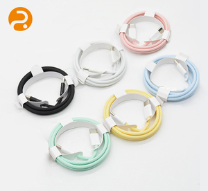 Bán buôn 60W loại C cáp 1m sạc nhanh <span class=keywords><strong>USB</strong></span> <span class=keywords><strong>2.0</strong></span> Nylon bện PVC PD Tương thích nhiều màu sắc xám xanh cam tím xanh - Product Image 1