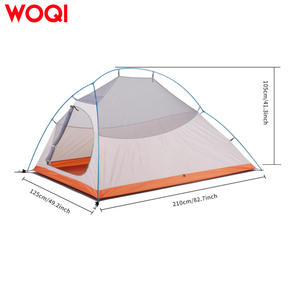 Tente de camping Woqi 210x125x105 cm, légère, double couche, 3 saisons, imperméable, pour 1-2 personnes, randonnée en plein air - Product Image 1