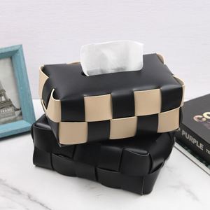 Rectangle Cover Facial <b>Paper</b> Organizer Dispenser Woven Pattern <b>Tissue</b> Box - Product Image 5