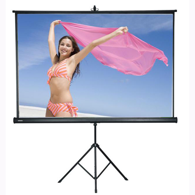 70-inch 16:9 High-definition Anti-glare Portable Stand Projector Screen for Home Cinema, Outdoor Camping Projection Screens.