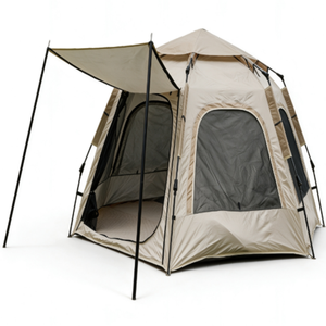 <strong>6</strong> <strong>Person</strong> Large Capacity Hexagonal <strong>Pop</strong> Camping <strong>Tent</strong> 4 Season Single Layer Waterproof Windproof Quick Setup UV Resistant Portable - Product Image 4