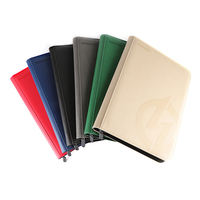 Álbum Coleccionable de Tarjetas Negras Personalizado, 9 Bolsillos, Cubierta de Cuero, Álbum para Tarjetas Coleccionables