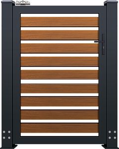 Suministros de jardín Puerta de entrada de aluminio y puerta lateral de jardín Puerta peatonal de diseño WPC - Product Image 6