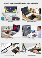 Tablette d'Art Numérique VEIKK A15 Pro avec Stylet pour Dessin et Animation Compatible Ordinateur MacBook Pro et Téléphone
