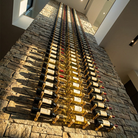 Support mural modulaire en aluminium pour bouteilles de vin, style minimaliste moderne, pour présentoir de bar et quincaillerie d'armoires.