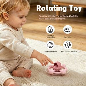 Jouets de bain en silicone en gros pour bébés, jouet rotatif à ventouse sensoriel pour tout-petits, OVNI, planète spatiale, pulvérisation d'eau, amusement dans la baignoire - Product Image 4
