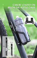 Mini pompe à vélo à main électrique portable en tube d'aluminium pour le vélo de montagne et le cyclisme pratiques