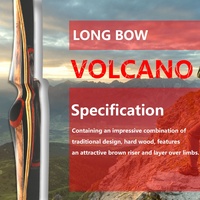 Arcs en bois Volcano, nouveaux et très vendus, de la marque Old Mountain Archery, arc en bambou laminé, arc long, tir à l'arc traditionnel