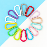 En gros, mini accessoires de boucle à fermoir à pression en forme de D, couleur bonbon, pour breloques de sac, porte-clés et breloques de sac à main