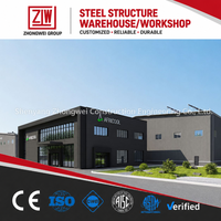 Nave Industrial Moderna de Estructura de Acero ZW, Gran Vano, Resistente, Galvanizada en Caliente, Certificada ISO 9001