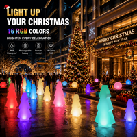 COOLQING Lampe de sol lumineuse rechargeable IP65 avec télécommande, lumières LED à intensité variable pour extérieur, mariage, fête, jardin, Noël