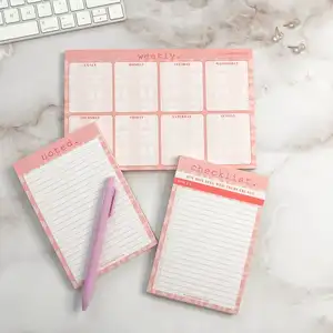 Papel de papelería ecológico, impresión personalizable promocional, <span class=keywords><strong>tamaño</strong></span> A5 <span class=keywords><strong>A4</strong></span> A6, Bloc de notas semanal - Product Image 1