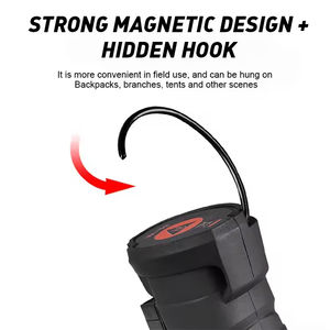 Lampe torche à diode électroluminescente magnétique, rechargeable par USB, 5 modes, lampe de travail, lampe d'inspection, lampe de ceinture - Product Image 3