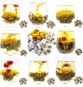 Hecho a mano Blooming té chino verde/té blanco a base de artesanía Blooming Flower Tea Balls - Product Image 6