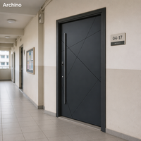 Venta al por Mayor de Puertas de Aluminio Resistentes para Dormitorios Estudiantiles, Precio de Fábrica, Suministro al por Mayor para Proyectos de Vivienda Universitaria