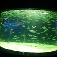 Personnalisé en gros commercial acrylique clair colonne ronde grand aquarium aquarium