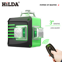 Rayon infrarouge rotatif 4D auto-nivelant 360 degrés croix verticale horizontale 16 lignes niveau Laser vert 12 lignes niveau laser 3D